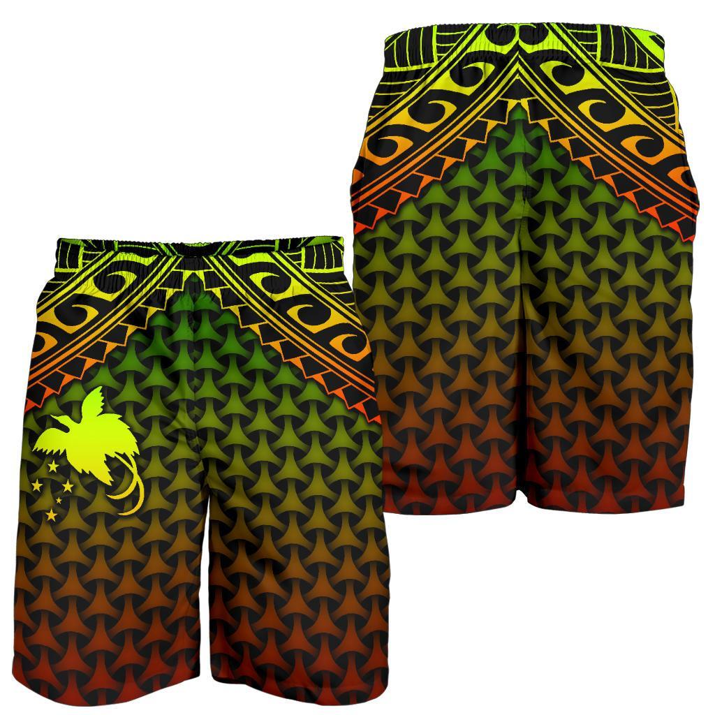 Polynesian Papua New Guinea Men's Shorts - Reggae Vintage Polynesian Patterns - Polynesian Pride
