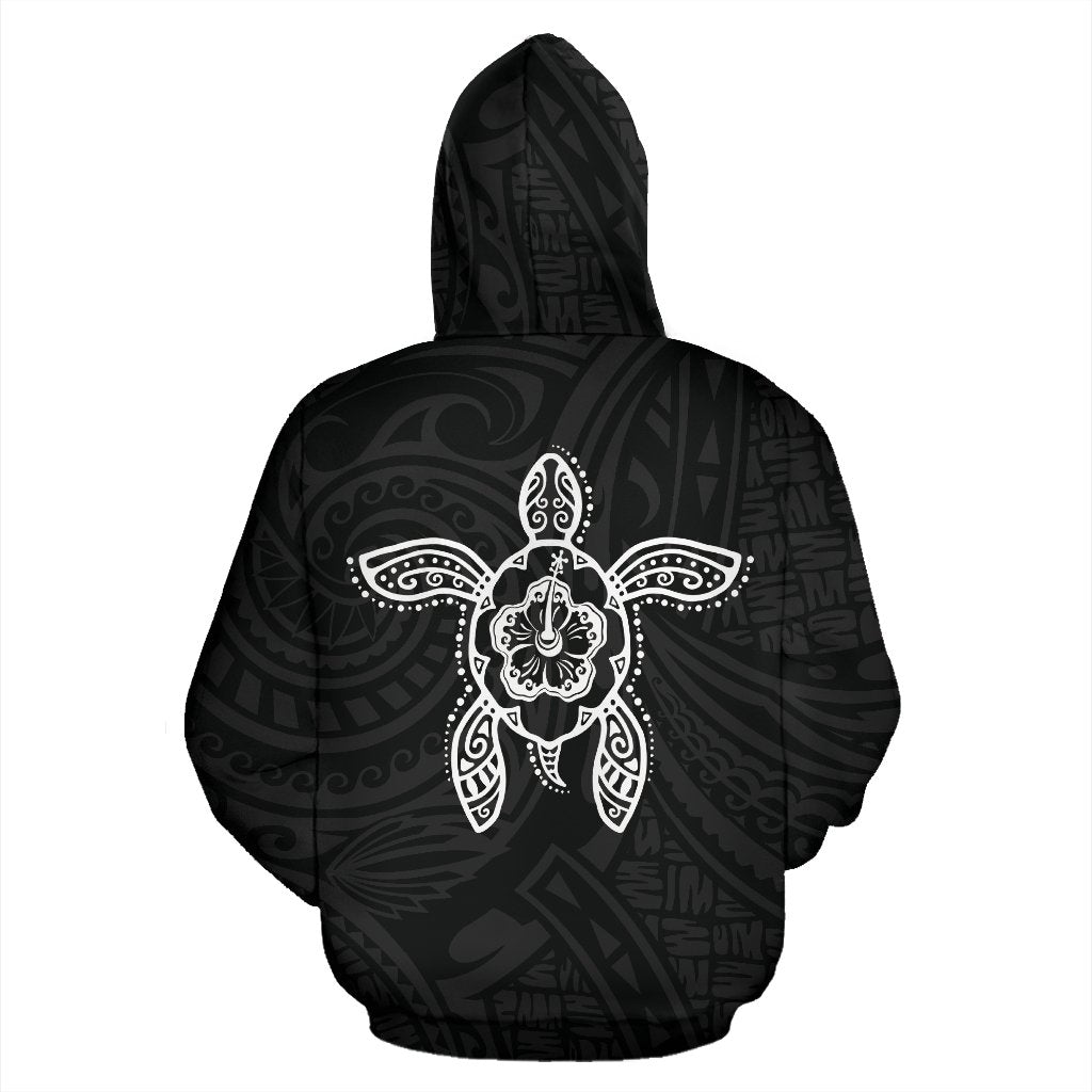 Hawaii Turtle Zip up Hoodie Warrior Style - Polynesian Pride