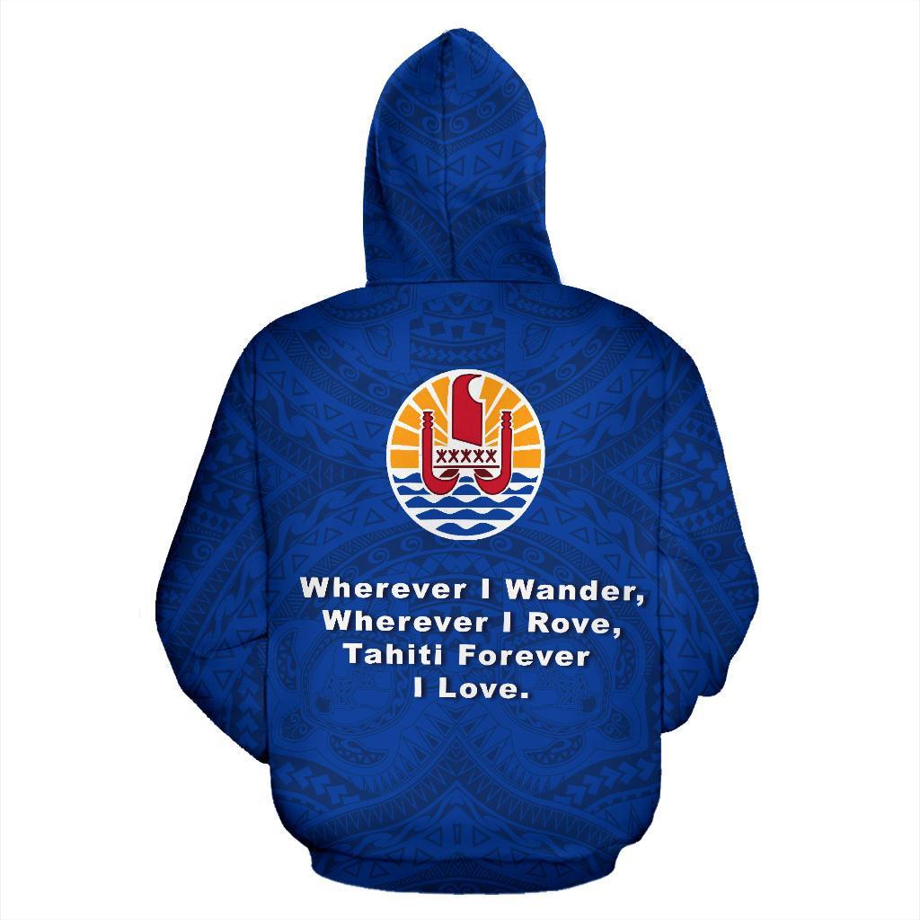 Tahiti Hoodie Tahiti Flag Forever I Love - Polynesian Pride