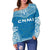 Northern Mariana Islands Flag Polynesian Chief Women's Off Shoulder Sweater - Polynesian Pride