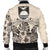 Kiribati Men's Bomber Jacket - The Beige Hibiscus - Polynesian Pride