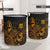 Tuvalu Laundry Basket - Polynesian Turtle Hibiscus Gold - Polynesian Pride