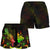 New Caledonia Polynesian Women's Shorts - Turtle With Blooming Hibiscus Reggae - Polynesian Pride