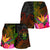 Niue Polynesian Women's Shorts - Hibiscus and Banana Leaves - Polynesian Pride