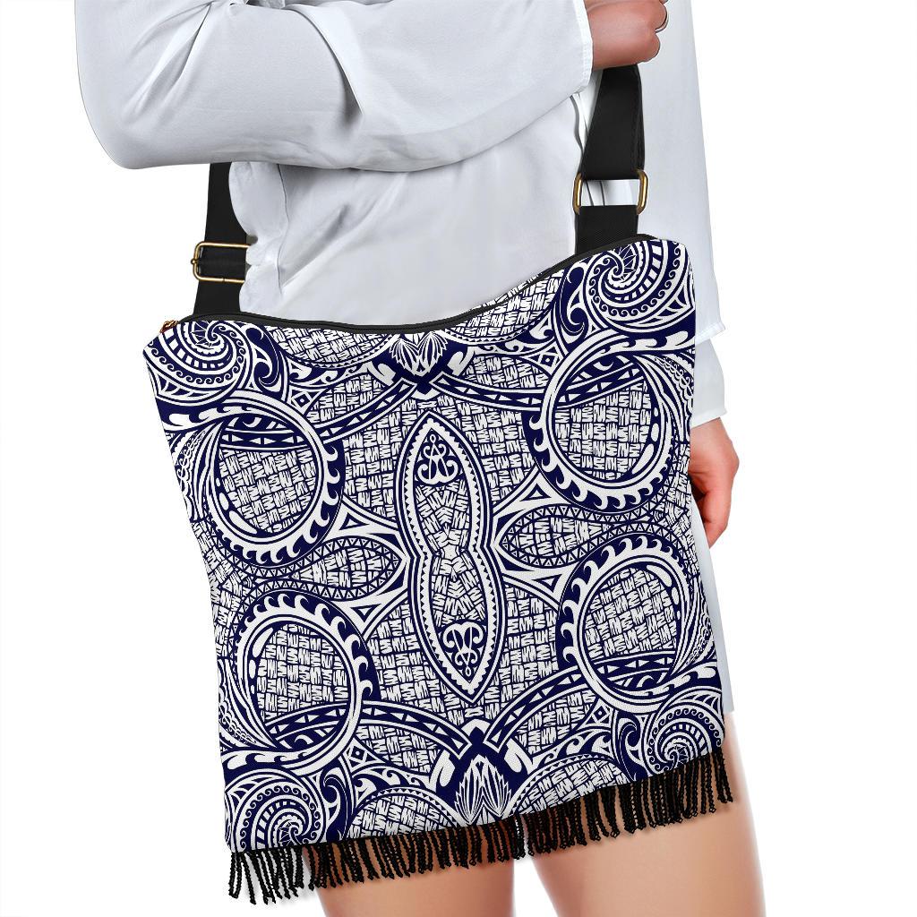 Polynesian Tribal Crossbody Boho Handbag Blue - Polynesian Pride