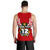 (Custom Personalised) Tonga Rugby Men's Tank Top Royal Style - Polynesian Pride