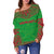 Vanuatu Flag Polynesian Chief Women's Off Shoulder Sweater - Polynesian Pride