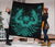 Hawaii Owl Hibiscus Plumeria Premium Quilt - Turquoise - Polynesian Pride