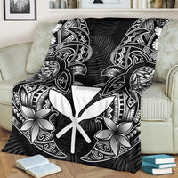 Polynesian Hawaii (Kanaka Maoli) Premium Blanket - White Turtle Homeland - Polynesian Pride