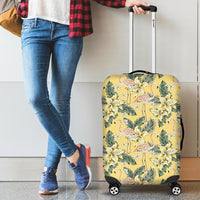 Tropical Flamingo Yellow Luggage Cover - Polynesian Pride