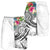 Kosrae Polynesian Men's Shorts - Summer Plumeria (White) - Polynesian Pride