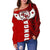 Tonga Polynesian Off Shoulder Sweater - Tonga Wings - Polynesian Pride