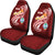 Guam Car Seat Covers - Guam Seal Polynesian Patterns Plumeria (Red) - Polynesian Pride