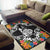 New Caledonia Area Rug - Coat OfArmsWith Tropical Flowers - Polynesian Pride