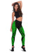 American Samoa Women Leggings Polynesian Pattern Green - Polynesian Pride