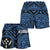 Kosrae Women's Shorts - Kosrae Flag In Polynesian Tattoo Style (Blue) - Polynesian Pride