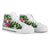 Tahiti High Top Shoes White - Turtle Plumeria Banana Leaf - Polynesian Pride