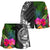 American Samoa Women Shorts - Turtle Plumeria Banana Leaf - Polynesian Pride