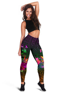 Fiji Women's Leggings - Summer Hibiscus - Polynesian Pride