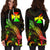 Wallis and Futuna Polynesian Hoodie Dress - Turtle With Blooming Hibiscus Reggae - Polynesian Pride