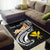 Hawaii Custom Personalised Area Rug - Kanaka Maoli Polynesian Patterns Plumeria (Black) - Polynesian Pride