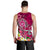 Tahiti Custom Personalised Men's Tank Top - Turtle Plumeria (Pink) - Polynesian Pride