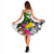 Tokelau Midi Dress White - Turtle Plumeria Banana Leaf - Polynesian Pride