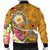 Samoa Bomber Jacket - Turtle Plumeria (Gold) - Polynesian Pride