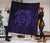 Hawaii Turtle Kanaka Map Hibiscus Poly Premium Quilt - Purple - Polynesian Pride