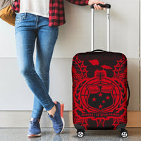Samoa Polynesian Luggage Covers Map Red - Polynesian Pride