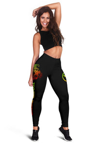 Hawaii Polynesian Personalised Women's Leggings - Vintage Polynesian Turtle (Reggae) - Polynesian Pride