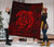 Hawaii Turtle Kanaka Map Hibiscus Poly Premium Quilt - Red - Polynesian Pride