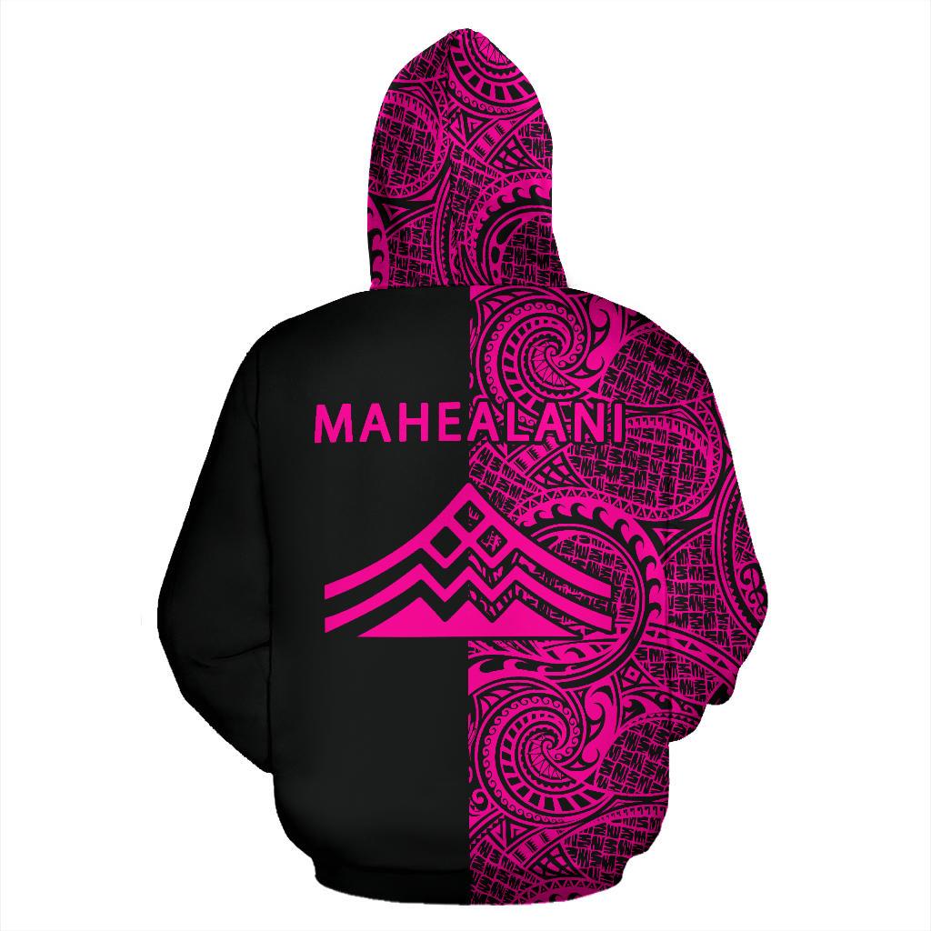 Polynesian Mauna Kea Hawaii Hoodie The Half Pink - Polynesian Pride