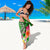 Tahiti Custom Personalised Sarong - Turtle Plumeria (Green) - Polynesian Pride