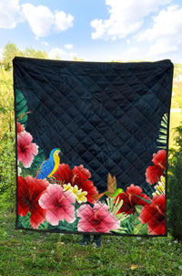 Forest Hibiscus Premium Quilt - Polynesian Pride