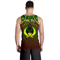 Polynesian Pohnpei Personalised Men's Tank Top - Reggae Vintage Polynesian Patterns - Polynesian Pride