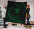 Hawaii Turtle Hibicus Premium Quilt - Frida Style - Green - Polynesian Pride