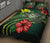 Hawaii Polynesian Quilt Bed Set - Green Turtle Hibiscus - Polynesian Pride