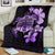 Hawaiian Kanaka Hibiscus Plumeria Mix Polynesian Turtle Premium Blanket Violet AH - Polynesian Pride