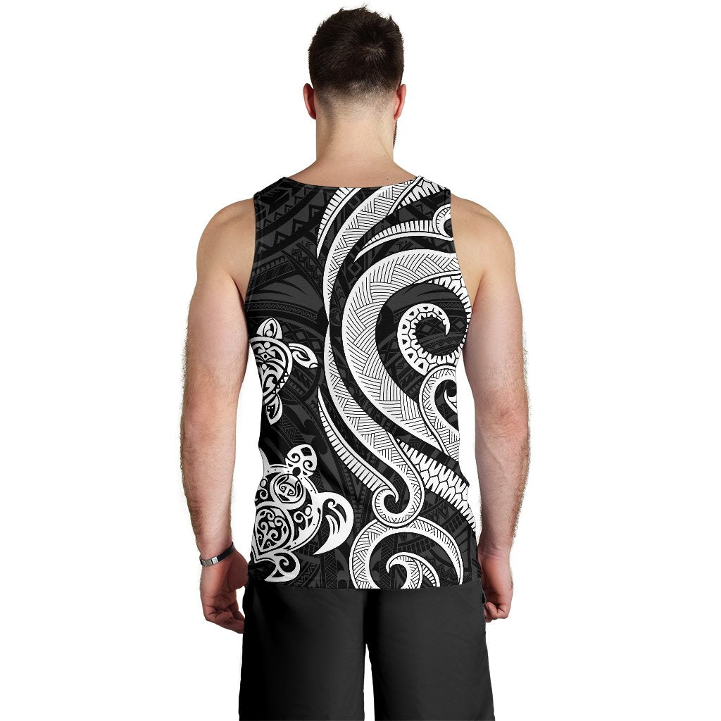 Samoa Men's Tank Top - White Tentacle Turtle - Polynesian Pride