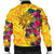 Polynesian Men's Bomber Jackets - Hawaii Kanaka Maoli & Hibiscus Flowers With Polynesian Patterns - Polynesian Pride