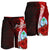 Guam Polynesian Custom Personalised Men's Shorts - Coat Of Arm With Hibiscus - Polynesian Pride