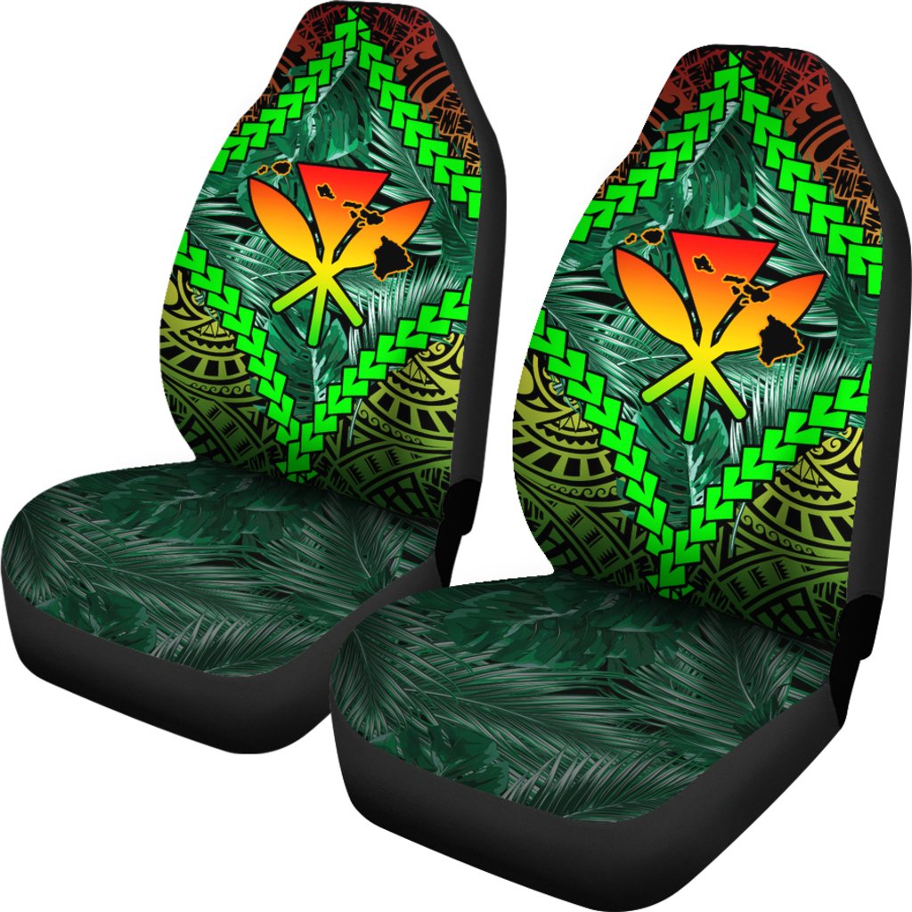 Hawaii Kanaka Kakau Tropical Polynesian Car Seat Cover Universal Fit Reggae - Polynesian Pride