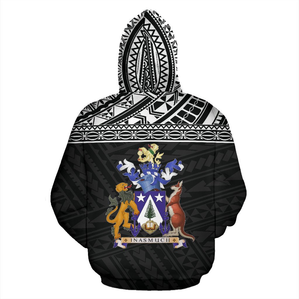 Norfolk All Over Zip up Hoodie Polynesian Black Version - Polynesian Pride