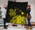 Hawaii Map Plumeria Polynesian Yellow Premium Quilt - Polynesian Pride