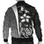 Yap Micronesia Men's Bomber Jackets White - Turtle With Hook - Polynesian Pride