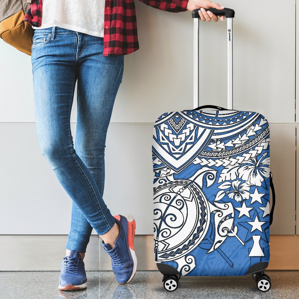 Kosrae Polynesian Luggage Covers - Polynesian Turtle Blue - Polynesian Pride