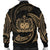 Samoa Polynesian Custom Personalised Men's Bomber Jacket - Gold Tribal Wave - Polynesian Pride