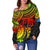 Yap Polynesian Off Shoulder Sweater (Women) - Reggae Turtle - Polynesian Pride