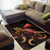 Tokelau Polynesian Area Rugs - Turtle With Blooming Hibiscus Gold - Polynesian Pride